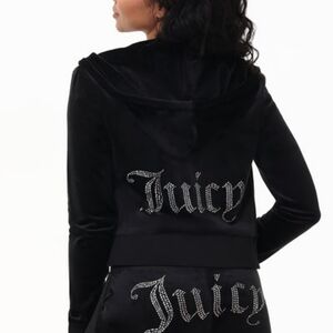 Juicy couture velour track suit black